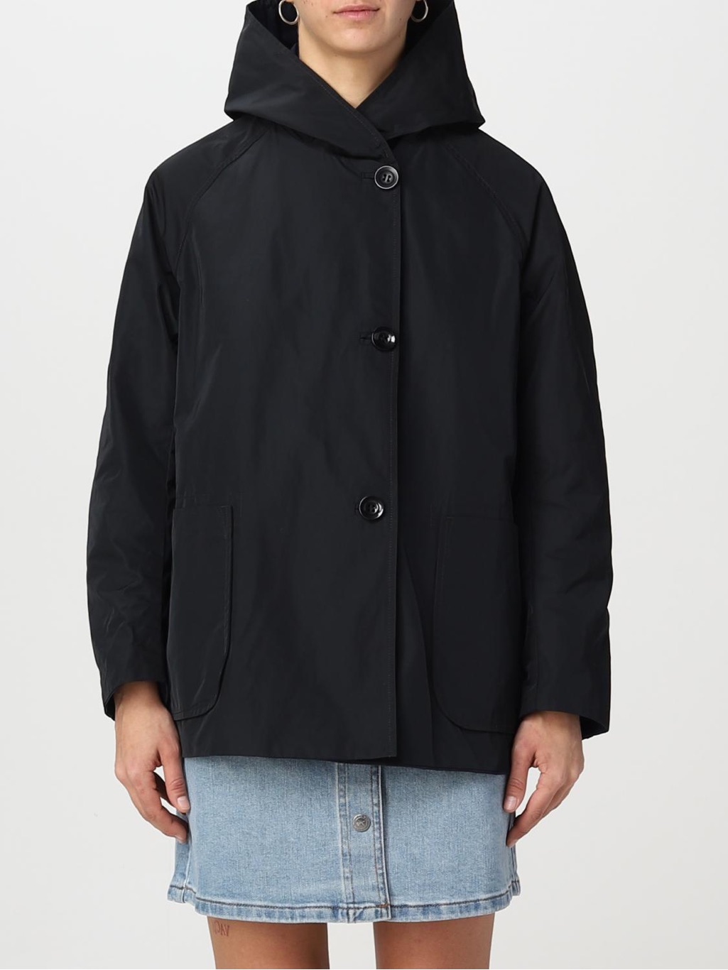 Oof Wear Black Hooded Women's Reversible Style Jacket - Classic Hooded Coat